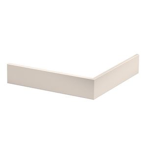 Deksel buitenhoek, glad polyvinylchlorid creme wit 9001
