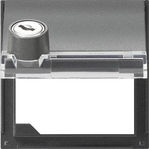 Adapterraam KD slot gesort. + TK Gira TX_44 (SW IB) antracie