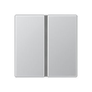 Tastafdekking A/AS 2-voudig compleet alu. KNX