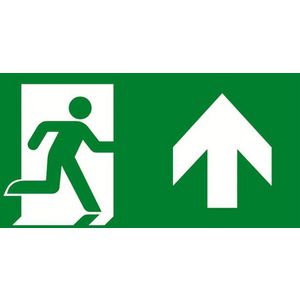 Pictogramfolie serie Movion aanduiding vluchtroute rechtdoor