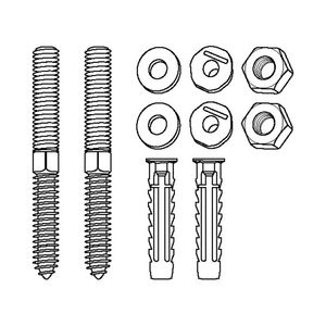 Set bevestigingsmateriaal V8602 2 stokeindb. 10x100 plug. SX12 massieve muren