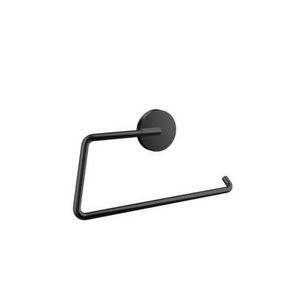 Round, handdoekring, scharnierbaar, 224mm, zwart