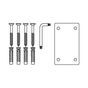 Set bevestigingsmateriaal V8604 (4 stuks) tbv massieve muren
