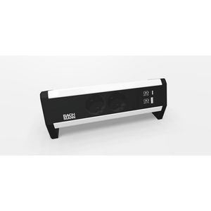 DESK 1 1x 230V RA 1x USB A/C chrgr 0,2m GST o.g. incl. klem
