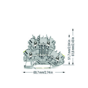 2-etageklem Rijg-/rijgklem L/L 2000-2201/353-000 VVE=50