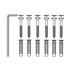 Set bevestigingsmateriaal V8609 set 6 stuks voor massieve muren