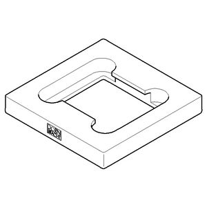 Rozet v. regendouche Plafond 60x9x60mm Champagne gebors.