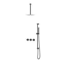 Afbouwdeel regendouche Combiset Bond 4 inbouwthermostaat zwart chroom CSB4EXZCACCB excl. inbouwbox