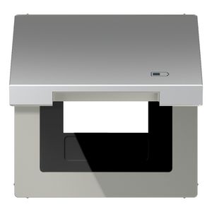 Klapdeksel LS-alum.met symbool Lader