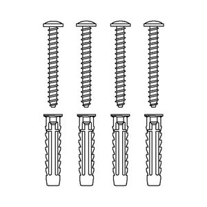 Set bevestigingsmateriaal V8615 set 4 stuks voor massieve muren