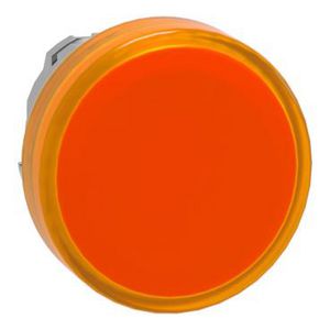 Kop voor lampje Ø22mm rond glad kapje Geel