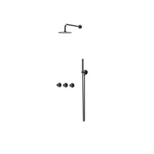 Afbouwdeel regendouche Combiset Bond 4 inbouwthermostaat zwart chroom CSB4EXZCADAA excl. inbouwbox