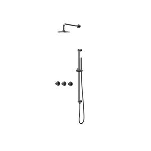 Afbouwdeel regendouche Combiset Bond 4 inbouwthermostaat zwart chroom CSB4EXZCADAB excl. inbouwbox