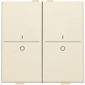 2-voudige toets met opdruk I en 0 RF schakelaar/knop cream