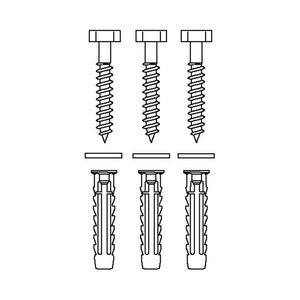 Set bevestigingsmateriaal V8620 set 3 stuks voor massieve muren