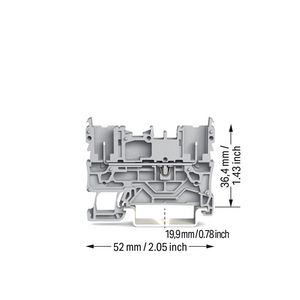 2-pins basisklem voor rail 35x15+35x7,5 2022-1601 VVE=50