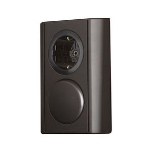 Combibox zwart m.stopcontact/schakelaar