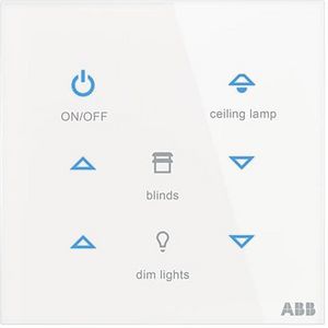 Glasstouch sensor KNX Tacteo 6 voudig (TB/U6.5.1-CG)