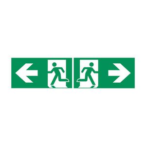 Pictogramplaat GuideL DXC plaf. 20m ISO A+Bpijl rechts+links