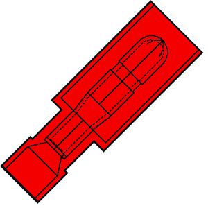 Kist a 100st. Vol. geisoleerde rondsteker 4mm 0,5-1,5mm² PVC