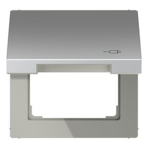 Klapdeksel LS-alum.m.symbool stekker