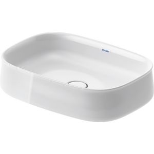 Zencha #237355 Opzetwastafel wit 550mm geslepen zonder kraangat
