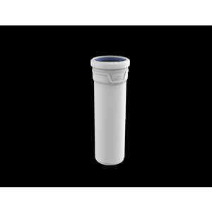 Lengte a 25cm PP AS+ riool afvoerbuis 75mm lichtgrijs geluidsarm 1x mof