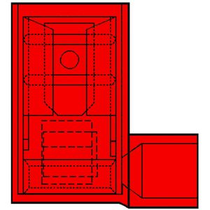 Kist a 100st. Vol. geisoleerde haakse vlakstekerh 0,5-1,5mm²