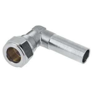 Insteekknie knel vertind 22xspie-eind 22mm KIWA/Gastec