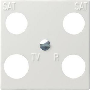 Afdekplaat 4-voudig symmetrisch Accessoires zuiver wit
