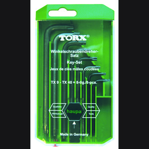 Stiftsleutelset torx Tx 9t/m40 8 delig zwart los in box