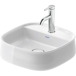 Zencha #237442 Opzetwastafel wit 420mm geslepen met kraangat