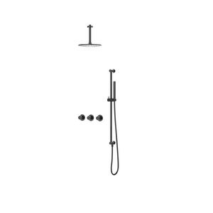 Afbouwdeel regendouche Combiset Bond 4 inbouwthermostaat zwart chroom CSB4EXZCAEBB excl. inbouwbox