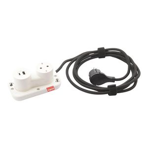 Mechanisme 1 Wandcontactdoos + USB wit ElectrOn Incara