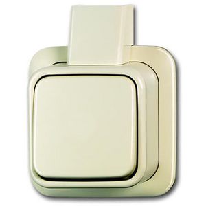 Opbouw wisselschakelaar met montageplaat AP creme wit