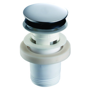 Afvoerplug wastafel 1"1/4 met RVS membraam ON/OFF