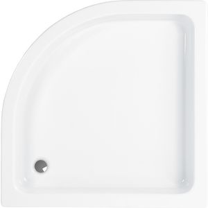 Douchebak kwartrond Cadiz 80x80cm (R55) wit incl. poten+paneel