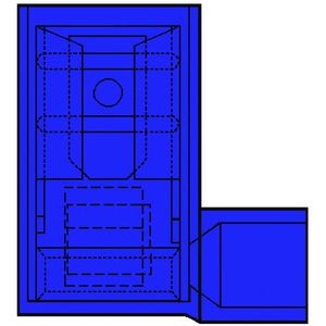 Kist a 100st. Vol. geisoleerde haakse vlakstekerh 1,5-2,5mm²