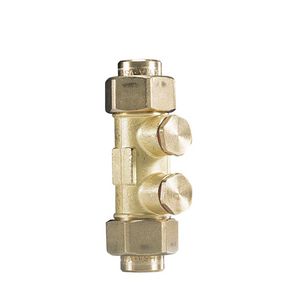 Keerklep EA PS DN15 Soldeerkoppel. 15mm Aftap &Controleoptie