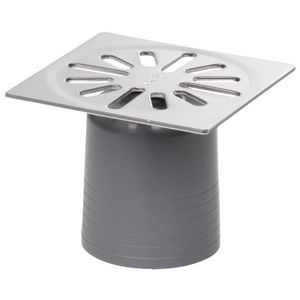 RVS rooster 93,8x93,8mm + reukafsluiter gr. 60mm