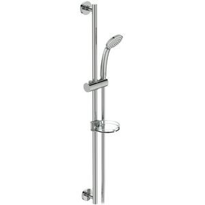 Idealrain glijstangset 900mm chroom met metafl.slang/zeepsch.