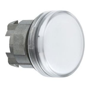 Kop voor lampje Ø22mm rond Geribbeld kapje Wit