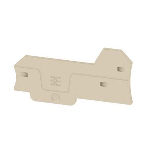 Afsluit- eindplaat d.beige h:77.6mm b:2mm V-0, VVE=20