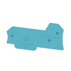 Afsluit- eindplaat blauw h:77.6mm b:2mm V-0 Wemid VVE=20