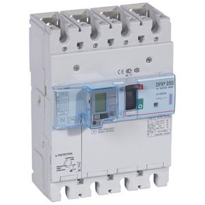Vermogensschakelaar 250 Thermomagn. + RCD 200A 4P 50kA DPX3