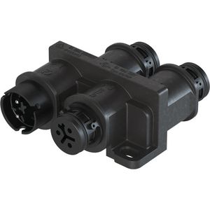 RST08I2 VERDELER 1/3 ZWART MET BEVESTIGINGSMOGELIJKHE VVE=50