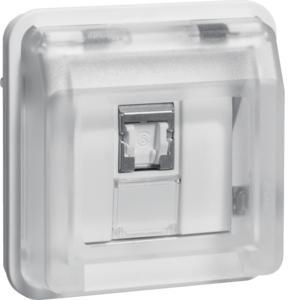 Data-aansluiting Cat 6. 1-v berker W.1 polarwit