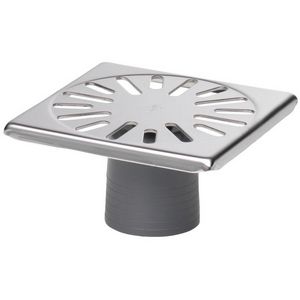 RVS rooster 140x140 mm + reukafsluiter gr. 60 mm