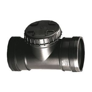 Wafix PP manchet ontstoppingsstuk+schroefdeksel 110mm SN8 zwart 2x mof