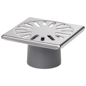 RVS rooster 140x140mm + reukafsluiter gr. 76mm